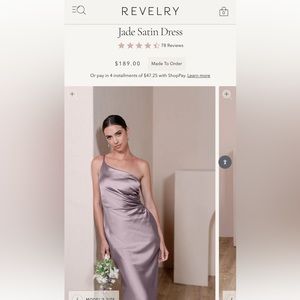 Revelry “Jade” in Eucalyptus satin.